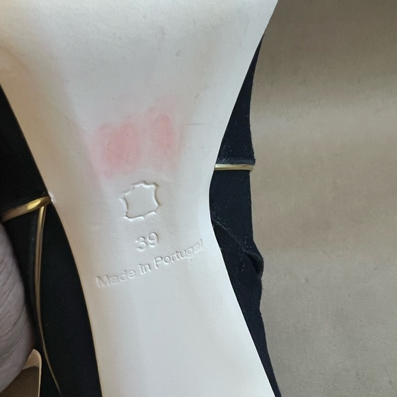 Women’s Luis Onofre Black Suede Leather Platform High Heel Ankle Boots 39 - Picture 8 of 12